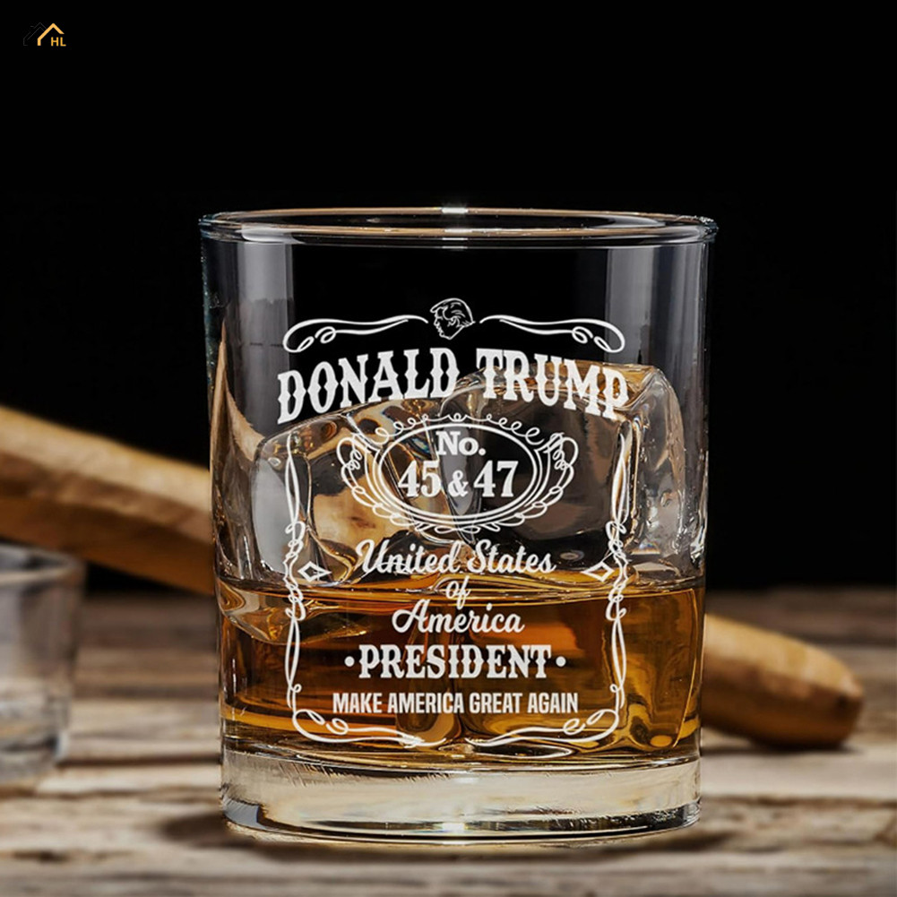 Make America Great Again แก้วไวน์ President-Trump พิมพ์แว่นตา Whiskys นําเสนอสําหรับ Trump-Supporter