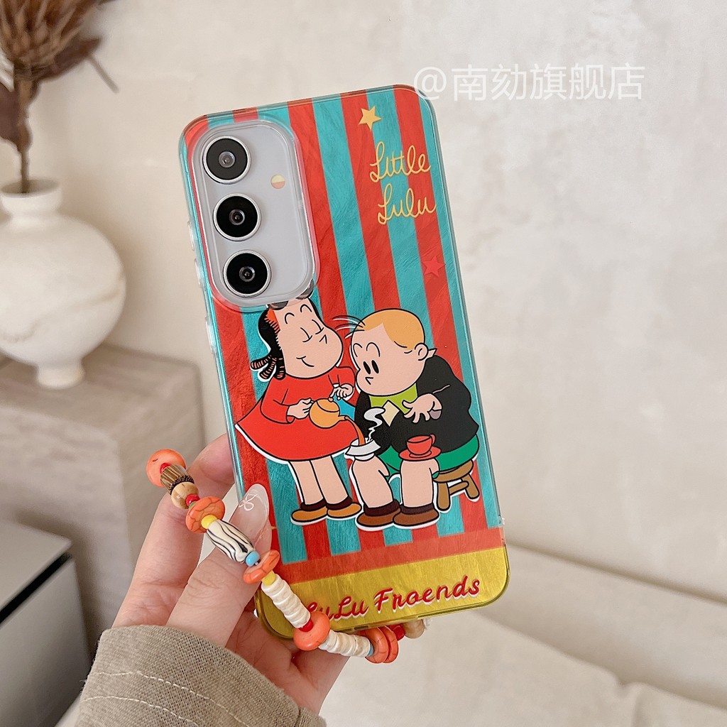 เหมาะสําหรับ Samsung s24 + เคสโทรศัพท์เป็น s23ultra สไตล์ใหม่ s22 Plus สิบ a52s21fe คริสต์มาส a55s20a54a53 Plus ins หญิงสไตล์ขายดี Fun Art Super Hot Little Lulu plus52