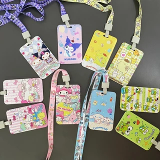ที่ใส่บัตร พร้อมสายคล้องคอลายการ์ตูน ป้ายห้อยบัตรพนักงาน/บัตรนักเรียน ใส่คีย์การ์ดได้