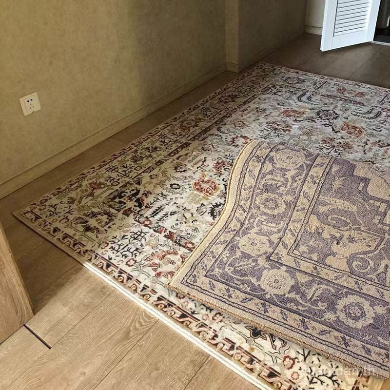 พรมพรมปูพื้นห้องนั่งเล่นพรมหนาพิเศษพรมปูพื้นสไตล์อเมริกันย้อนยุคห้องนอนห้องคิดถึงพื้นที่ขนาดใหญ่ - รูปที่ 4