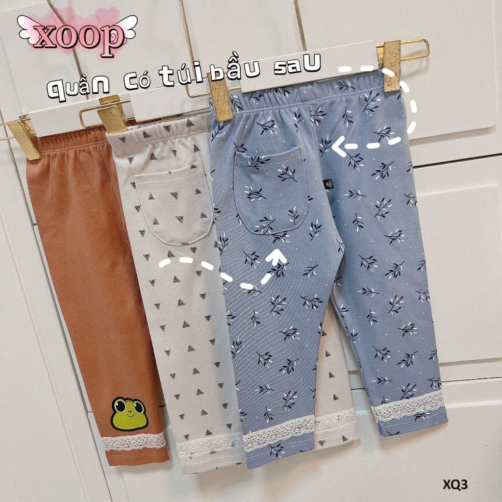 ชุดกางเกงขายาวผ้าฝ้ายเชื่อม XOOP 3 ชิ้นสําหรับเด็กผู้หญิง XQ3A Shop Ph