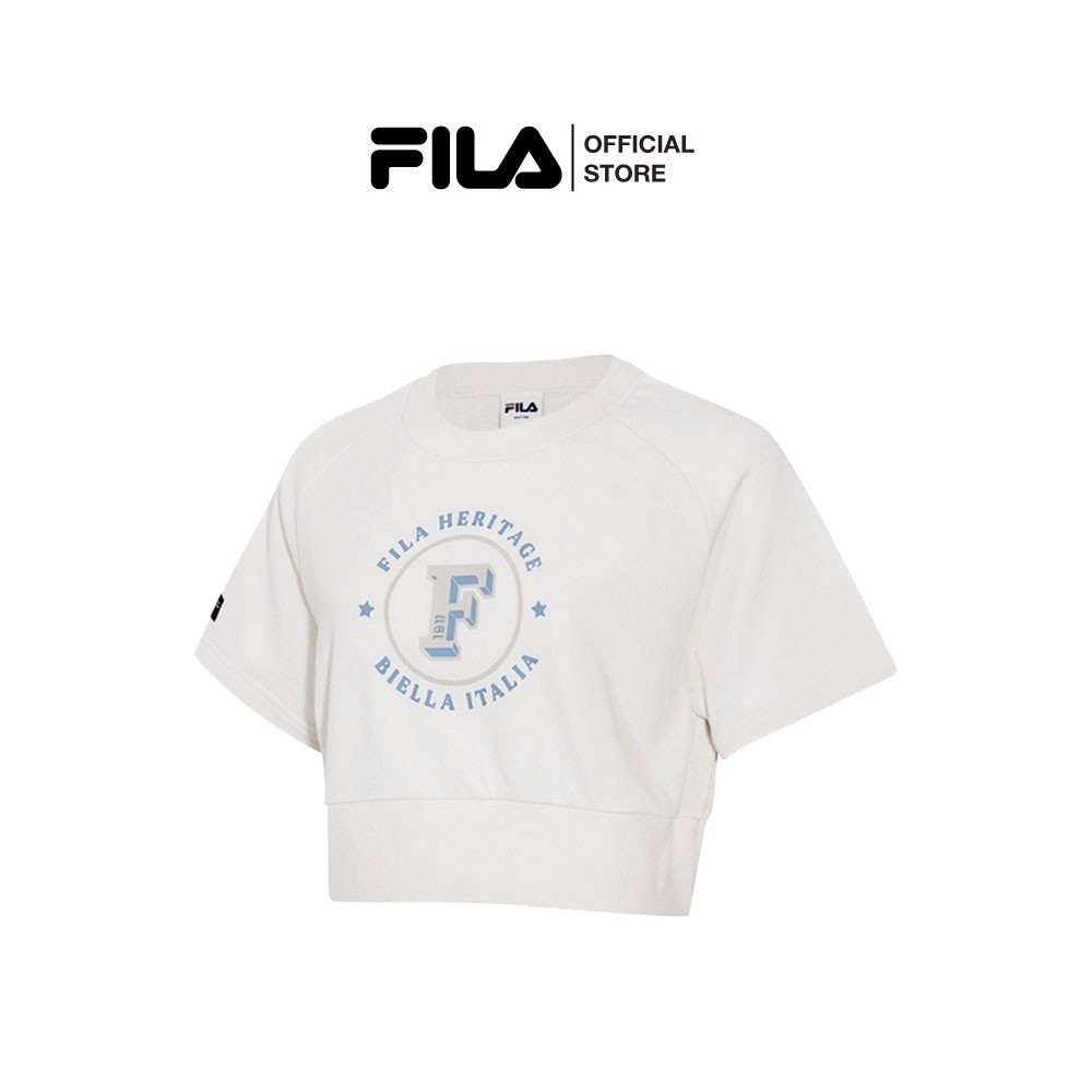 FILA เสื้อยืดผู้หญิง Varsity รุ่น FW2RSF4155F - CREAM