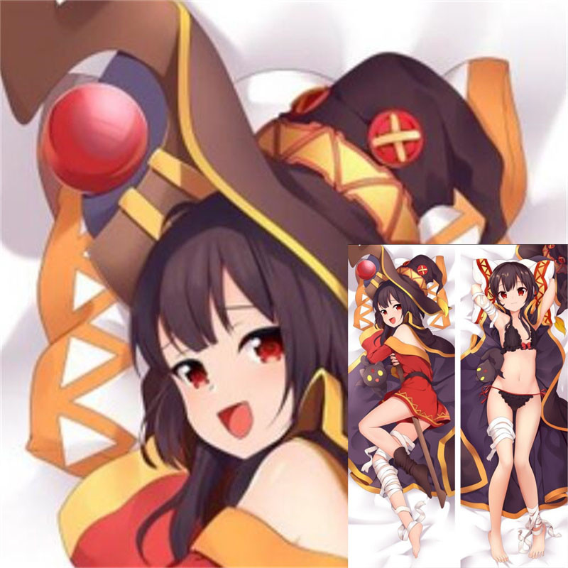180 ซม.Konosuba Dakimakura ฝาครอบ Yunyun Konosuba Eris Megumin ปลอกหมอนการ์ตูนอะนิเมะ Moegirls กอดหมอนเบาะรองนั่ง