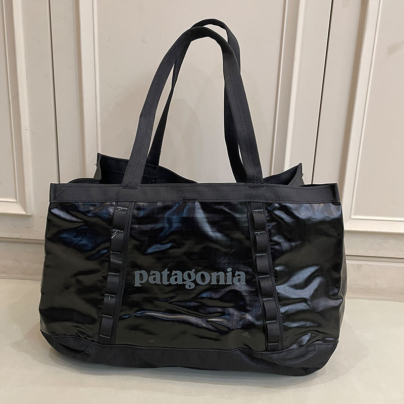 Patagonia Tote Bag ความจุขนาดใหญ่ Multi-pocket Water-Repellent โพลีเอสเตอร์กระเป๋าถือ