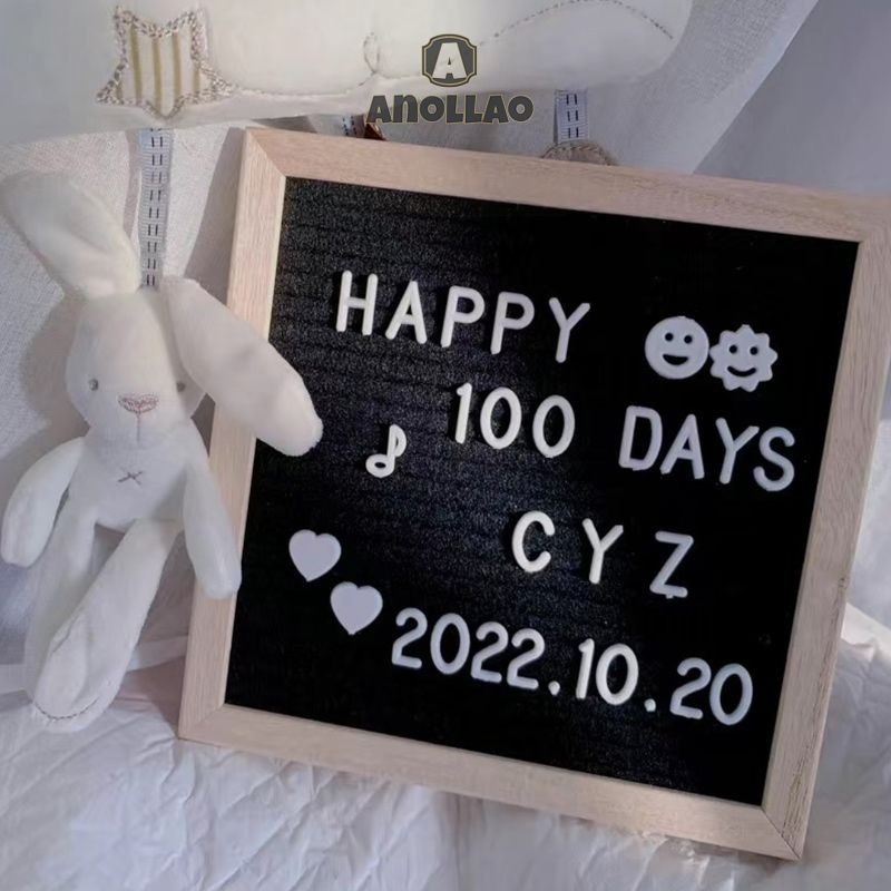 กระดานปักอักษร อักษรใช้กับ กระดาน DIY กำมะหยี่ INSกระดานไม้ อุปกรณ์ประกอบฉากภาพ แผ่นตัวอักษร✨Anollao - รูปที่ 4