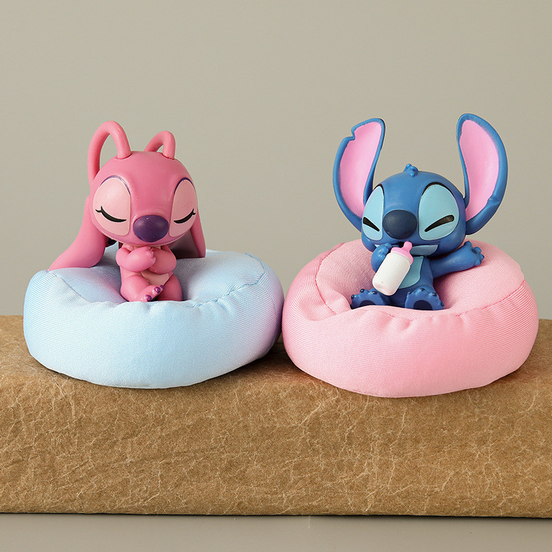 2 ชิ้น/เซ็ต 7 ซม.การ์ตูนอะนิเมะรูปเด็กจุกนม Angel โซฟา Sleep รุ่น Q PVC Action Figures ตุ๊กตาของเล่น