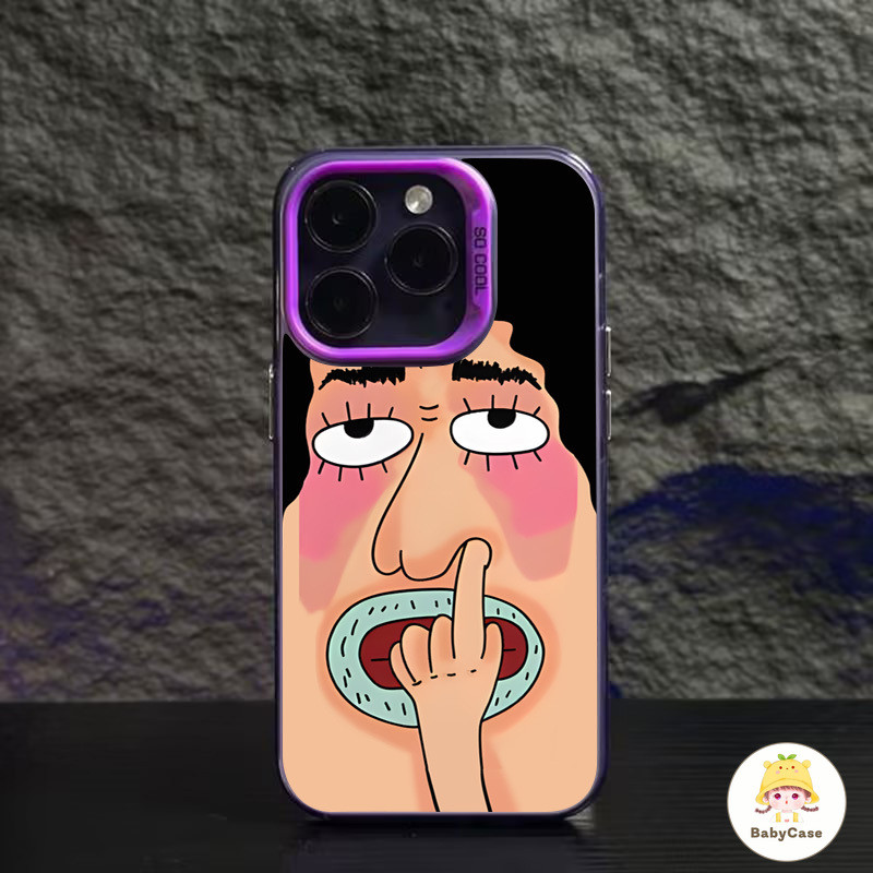 เคสไอโฟน11 สำหรับ iPhone 15 13 11 16 14 12 Pro Max 7 16 8 15 Plus XR X XS Max การ์ตูนตลกแฟชั่นผู้ชายที่น่าเกลียดปกอ่อน - รูปที่ 2