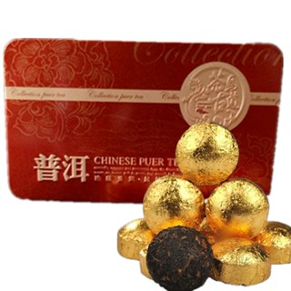 ชาดําชาผู่เอ๋อร์ 185 กรัม 15 ชิ้นในกล่องดีบุกบรรจุของขวัญ