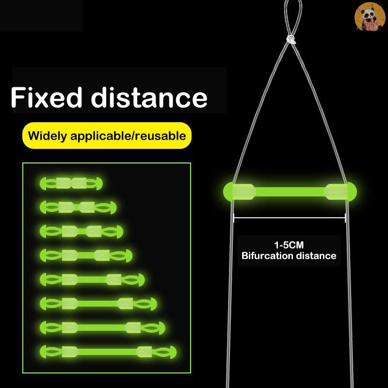 [CO] 10pcs Double Fishhook Fixed Distance Splitter Fishline Separator Connector Fish Hook Anti-wrap Beans Silicone Tackle Accessories [TH]