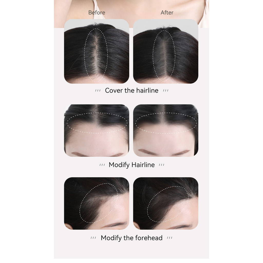 Mlsmile Hairline Fluffy Powder Repair Volume Powder Shadow Shadow Powder คอนซีลเลอร์ผมครอบคลุมเติมหน้าผาก Hairline - รูปที่ 5