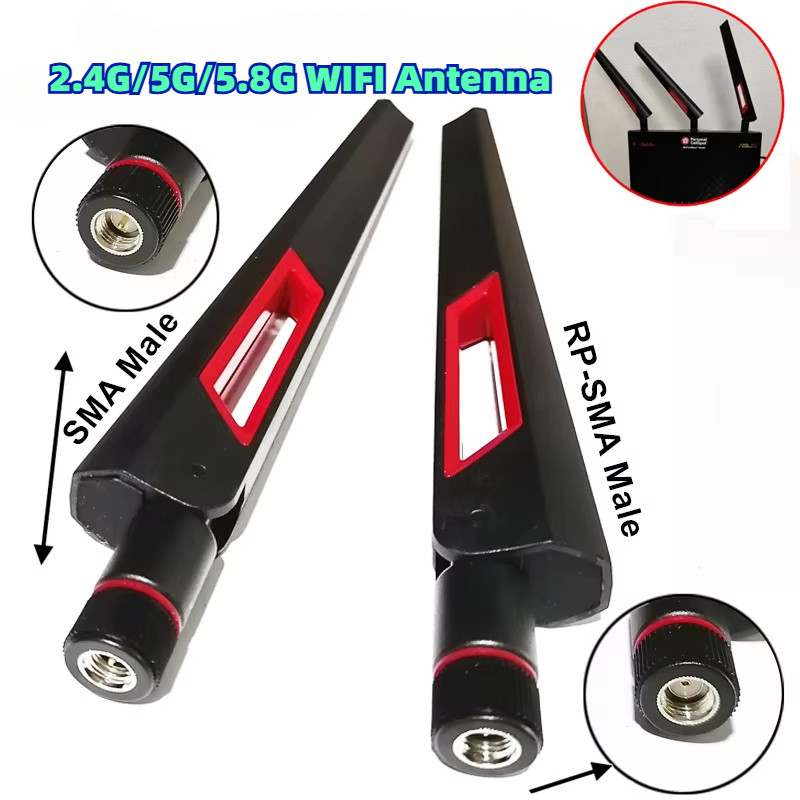 10dbi เสาอากาศ WIFI 2.4G 5G 5.8G 2400-5900Mhz Universal Antena สําหรับ ASUS เครื่องขยายเสียง WLAN Router สัญญาณ Booster Antenne