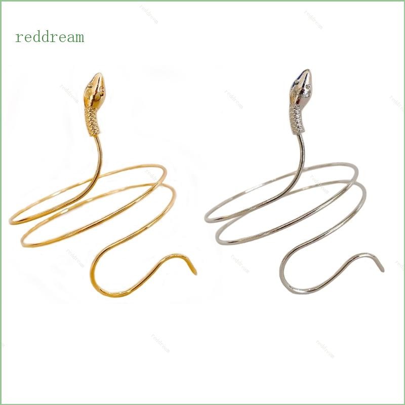 Redd แกะสลักอียิปต์ Swirl Snake Arm Cuff Armlet Armband เปิดสร้อยข้อมือกําไลข้อมือ