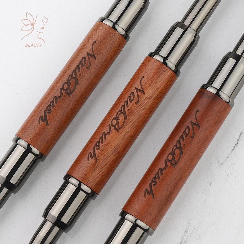 [maybeauty] ไม้จันทน์ Dual End เล็บกาวปากกา UV Gel แปรงเล็บภาพวาด Extension Gel เล็บสายแปรงเล็บเครื่องมือ {TH} - รูปที่ 4