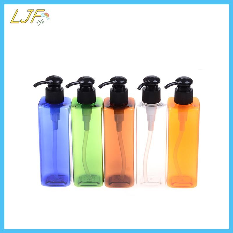 Ljf 1PC ปั๊มมือพลาสติก 250ML ห้องน้ําตู้ทําสบู่เหลวขวดแชมพู TH