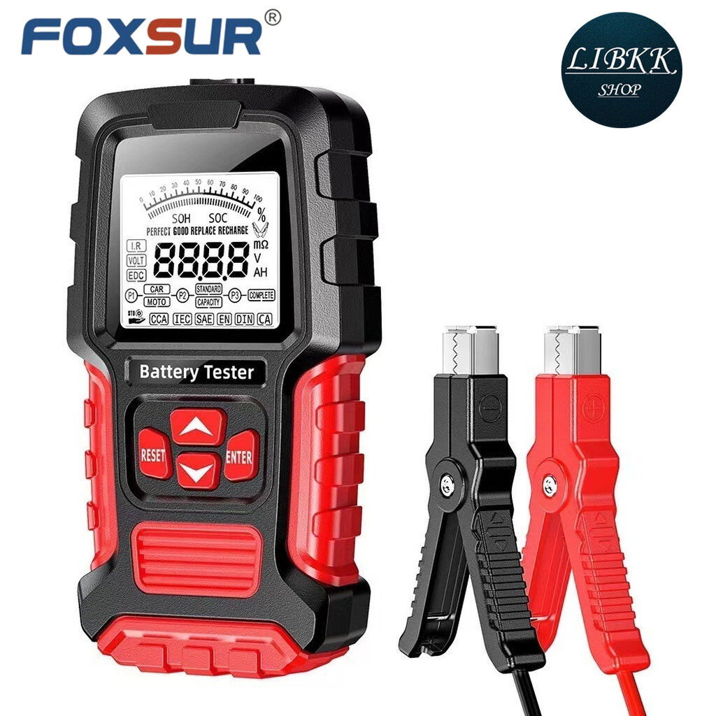 FOXSUR FBT-300 12V 24V โหลดการชาร์จเครื่องวิเคราะห์เครื่องทดสอบแบตเตอรี่รถยนต์ยานยนต์