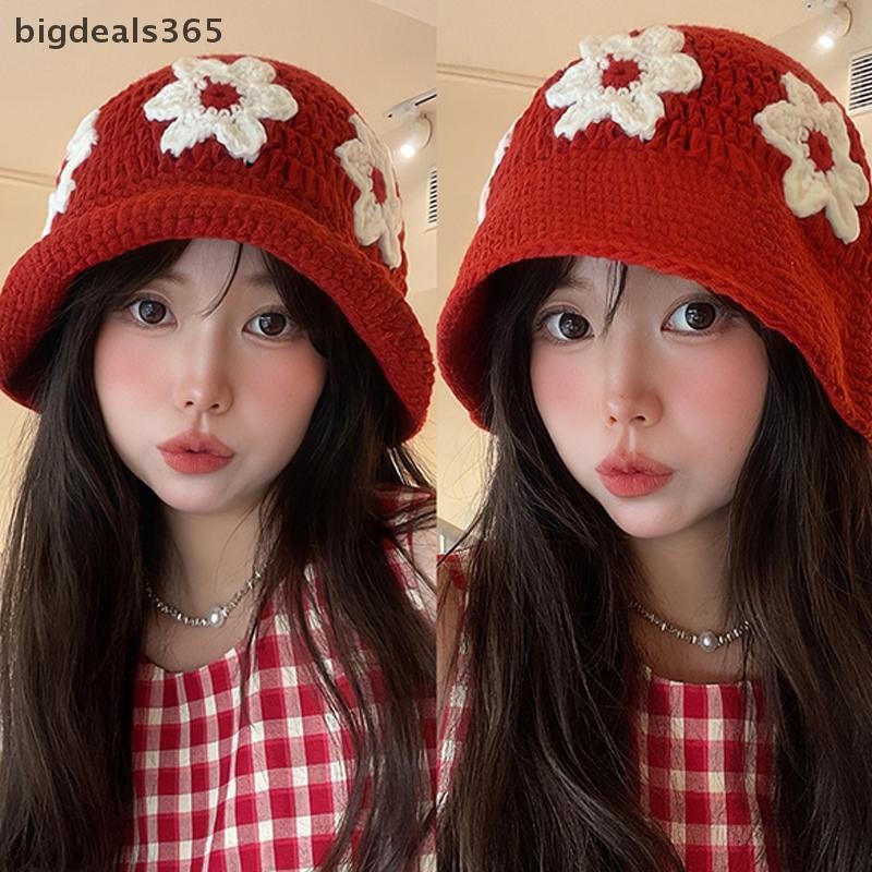 [bigdeals365] แฟชั่นใหม่อบอุ่นแฮนด์เมดแฮนด์เมดถักสีทึบหมวกขนสัตว์ชาวประมงฤดูหนาวหุ้นใหม่