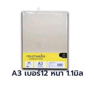 กระดาษแข็ง A3 กระดาษจั่วปัง กระดาษหลังรูป แพค 10/30/50แผ่น No.12/20 ขนาด 29.7x42ซม กระดาษ กระดาษเทา หนา US.Station