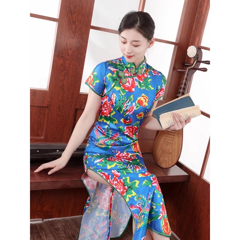 (ส่งจากไทย)เดรสกี่เพ้า ชุดจีนผู้หญิง ตรุษจีนสีแดงสินค้า อัพเดตรุ่นใหม่ผ้าดีมีคุณภา - รูปที่ 7