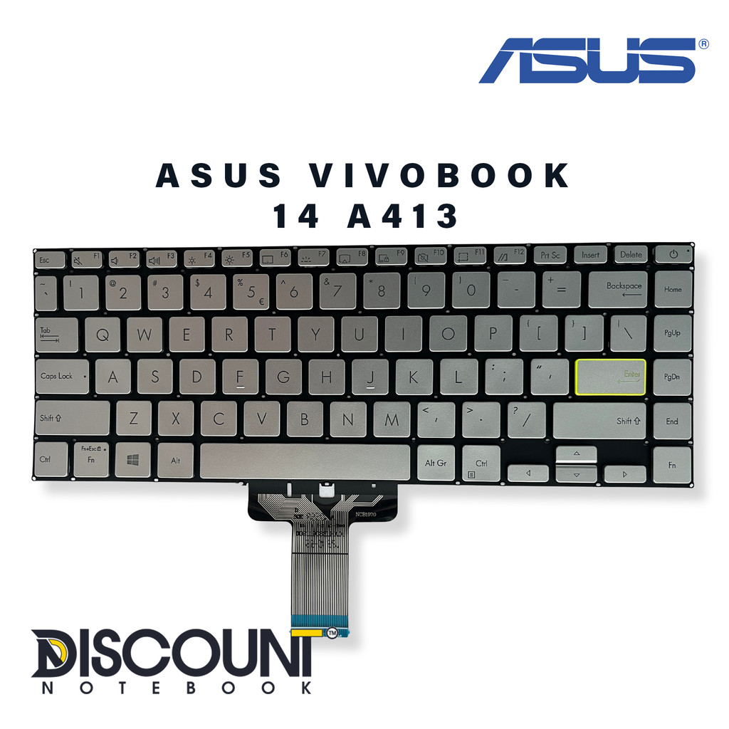 Asus Vivobook 14 A413 X413 E410 K413E K413EA K413EQ K413F K413FQ M413 S433 K413 Silver Backlite [รับ