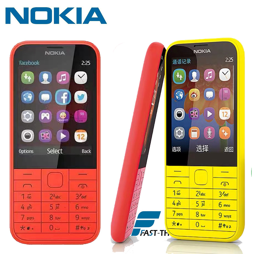 Nokia 225 หน้าจอ 2.8 นิ้วคีย์บอร์ดไทยล่าสุดเมนูไทยเหมาะสำหรับนักเรียนสูงอายุที่จะใช้งานดังขึ้น ตัวอักษรใหญ่