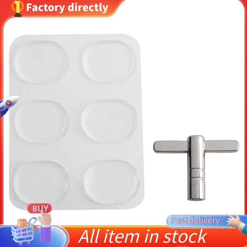 Drum Damper gel 6 แพ็ค พร้อม One Drum Tuning Key pack 1