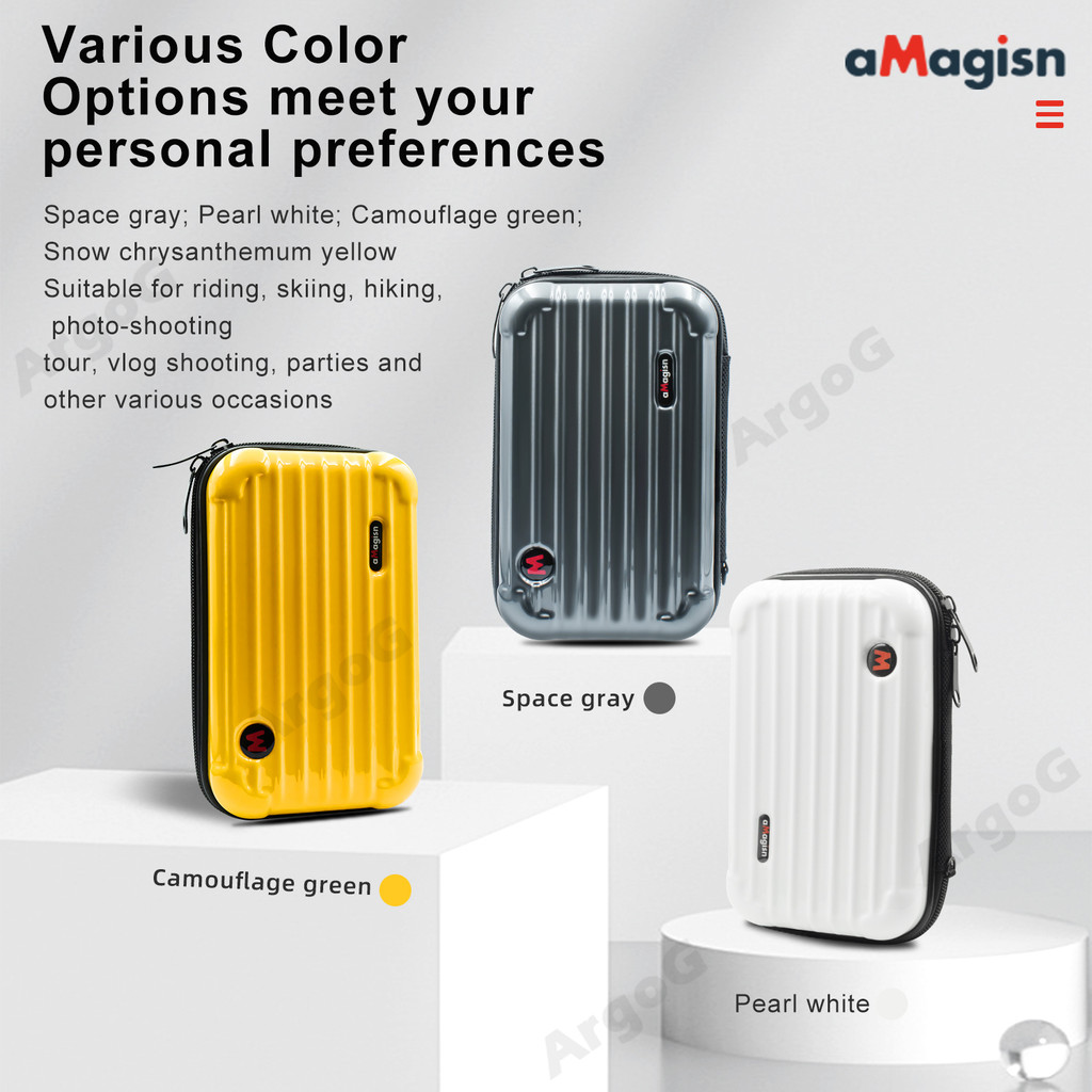AMagisn ขนาดเล็กพกพาสําหรับ Insta360 X5 / X4 Mini Storage Case Hard กระเป๋ากันน้ํา Insta360 X5 อุปกรณ์เสริม