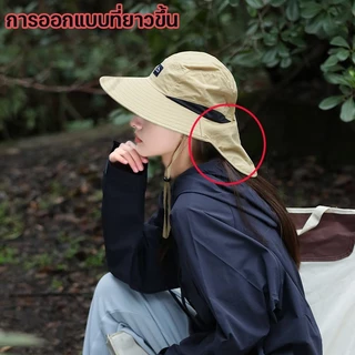 หมวกกันแดดปีกกว้าง UPF50+ อุปกรณ์ป้องกันคอฤดูร้อน ผ้าโปร่งระบายอากาศ น้ำหนักเบา เหมาะสำหรับ ปีนเขา ตกปลา