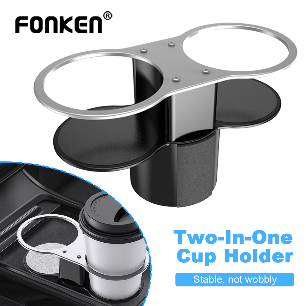 Fonken Universal Car Cup Holder Double Hole Auto Mount Holder Stand Car Bracket Drink Holder