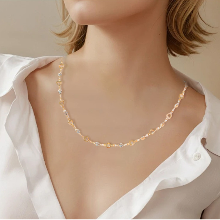 Colorfield สร้อยควันหยุดหัวใจรักมุก พลอยเทียม เกาหลี ระดับไฮเอนด์ ละเอียดอ่อน สำหรับผู้หญิง ของขวัญวันหยุด เครื่องประดับ - รูปที่ 2