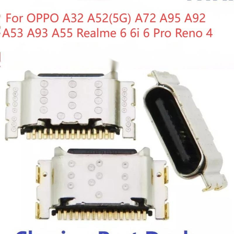 5-50ชิ้น D ock ไมโครเสียบ USB ชาร์จชาร์จขา D ock พอร์ตเชื่อมต่อสำหรับ OPPO A32 A52(5กรัม) A72 A95 A92 A93 A55 realme 6 6I 6 Pro Reno 4SE ชาร์จขา D ock เชื่อมต่อ