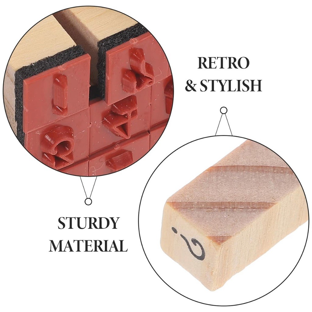 ตัวปั๊มตัวอักษรขนาด10*35MMต่อลูก ตัวปั๊มไม้ A-Z 40ตัว DIY ตัวปั้มไดอารี่ - รูปที่ 5