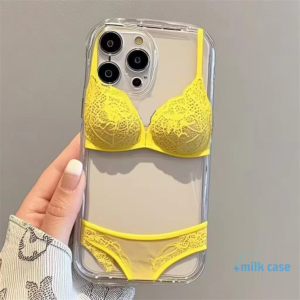 ลายชุดชั้นในสุดสร้างสรรค์ กันกระแทก สําหรับ เคสไอโฟน11 เคส IPhone 11 12 13 14 15 PRO MAX XR XS MAX 6 7 6S 14 E1770