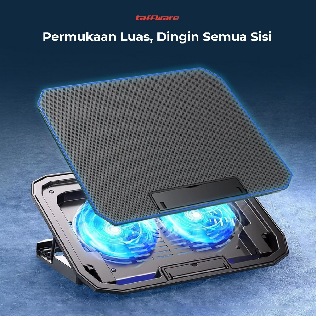 GSSi Taffware Mc Cooling Pad Laptop 2 Fan Fix Speed - Q100 - สีดํา Or-i
