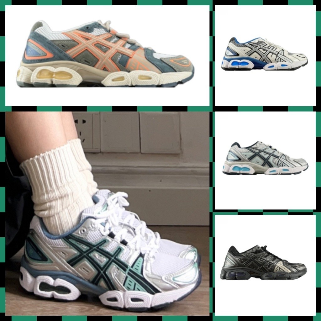 Asics GEL-NIMBUS 9 ผู้ชายผู้หญิงรองเท้าวิ่งรองเท้ากีฬากันกระแทกกันลื่นทนต่อการสึกหรอแฟชั่นทุกการแข่ง