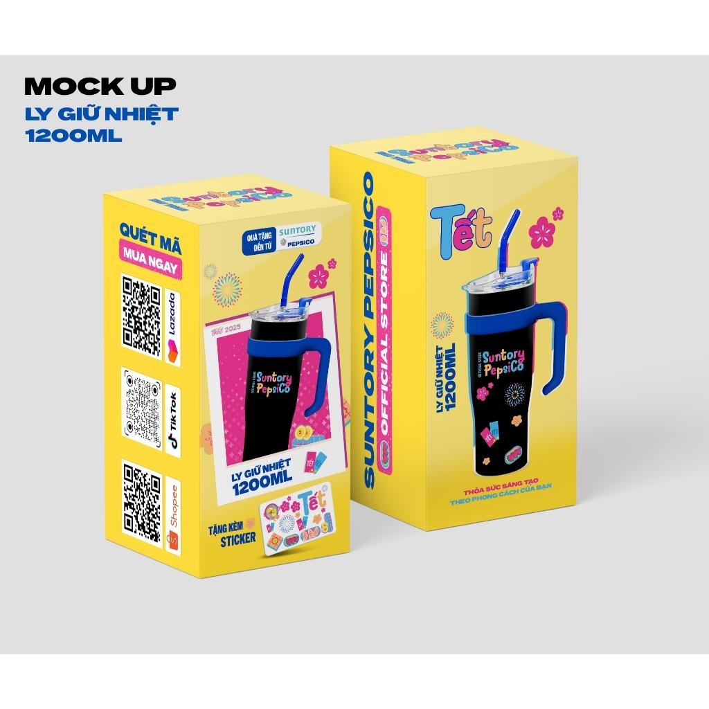 Pepsico Logo Thermos Cup 1200ML สีสุ่ม