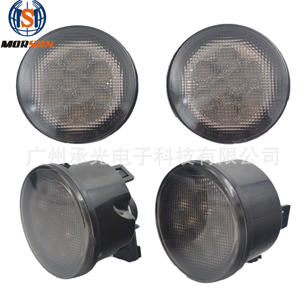 ไฟเลี้ยว LED สำหรับรถ JEEP Wrangler ที่เข้ากันได้กับกระจังหน้า ไฟเลี้ยวกลมสีเหลือง