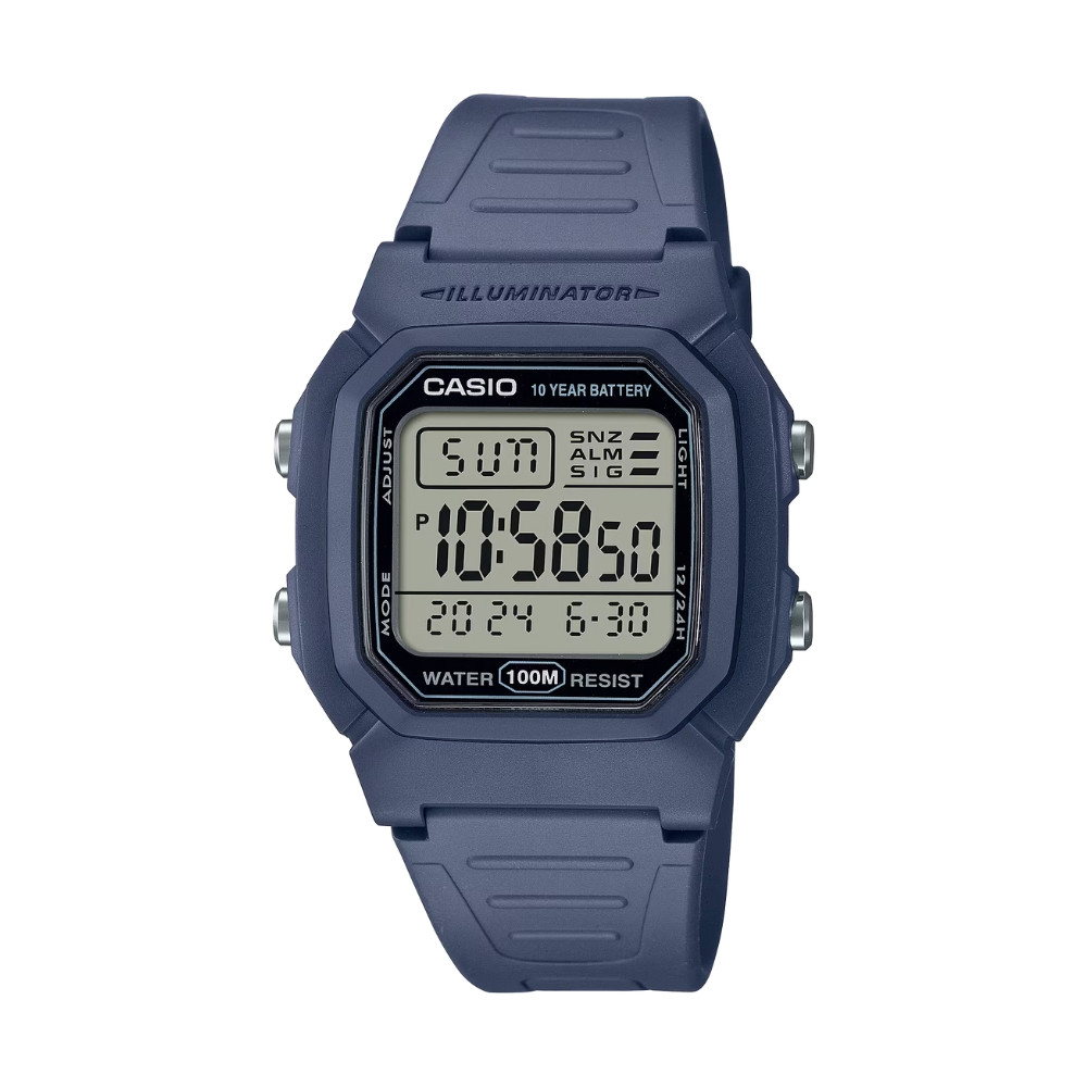 CASIO นาฬิกาข้อมือ CASIO รุ่น W-800H-2AVDF สายเรซิ่น สีกรม