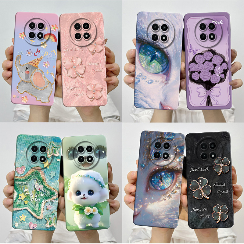 สําหรับRealme 13 4G 5Gปลอกความงามสวยผีเสื้อดอกไม้ซิลิโคนนุ่มTPUฝาครอบโทรศัพท์กันชนกันกระแทกสําหรับRealme13 4G 5Gกรณี