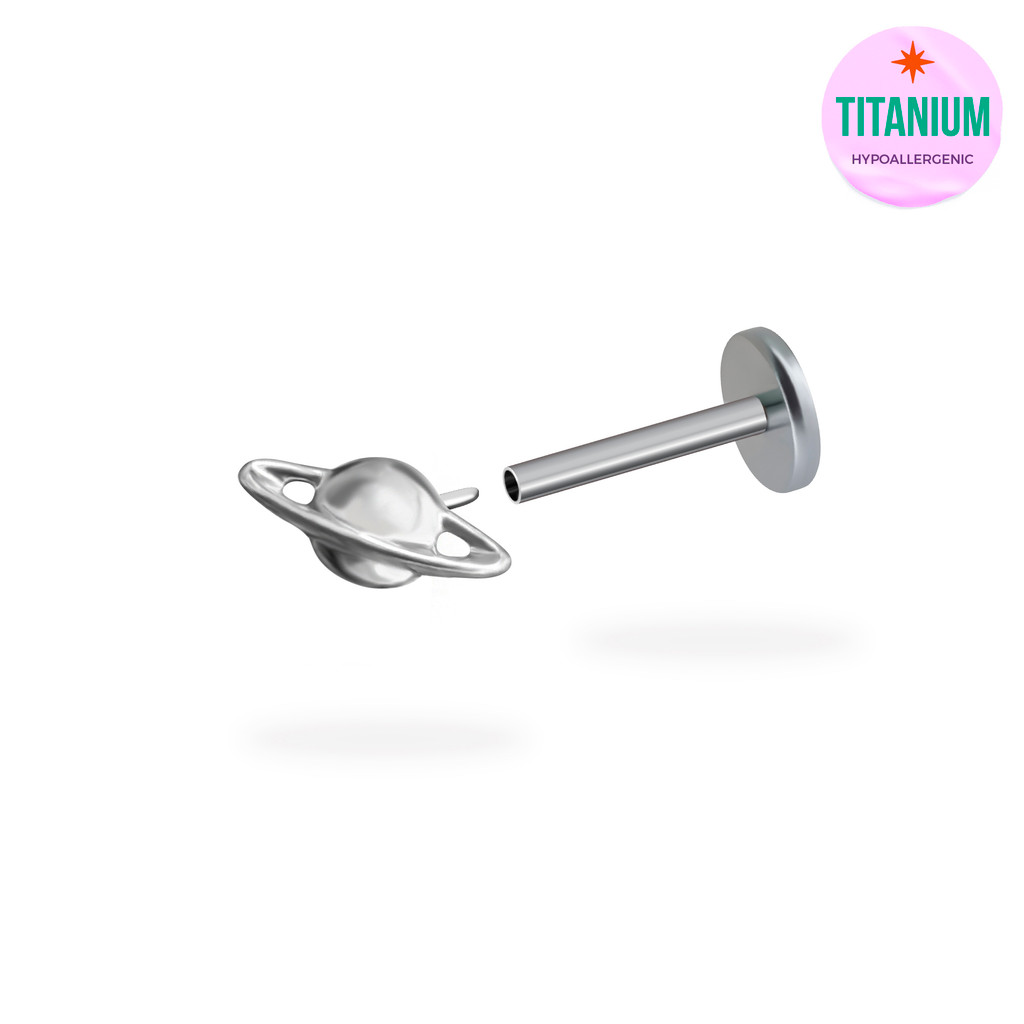 Saturn Titanium Flatback Earring (1ชิ้น)