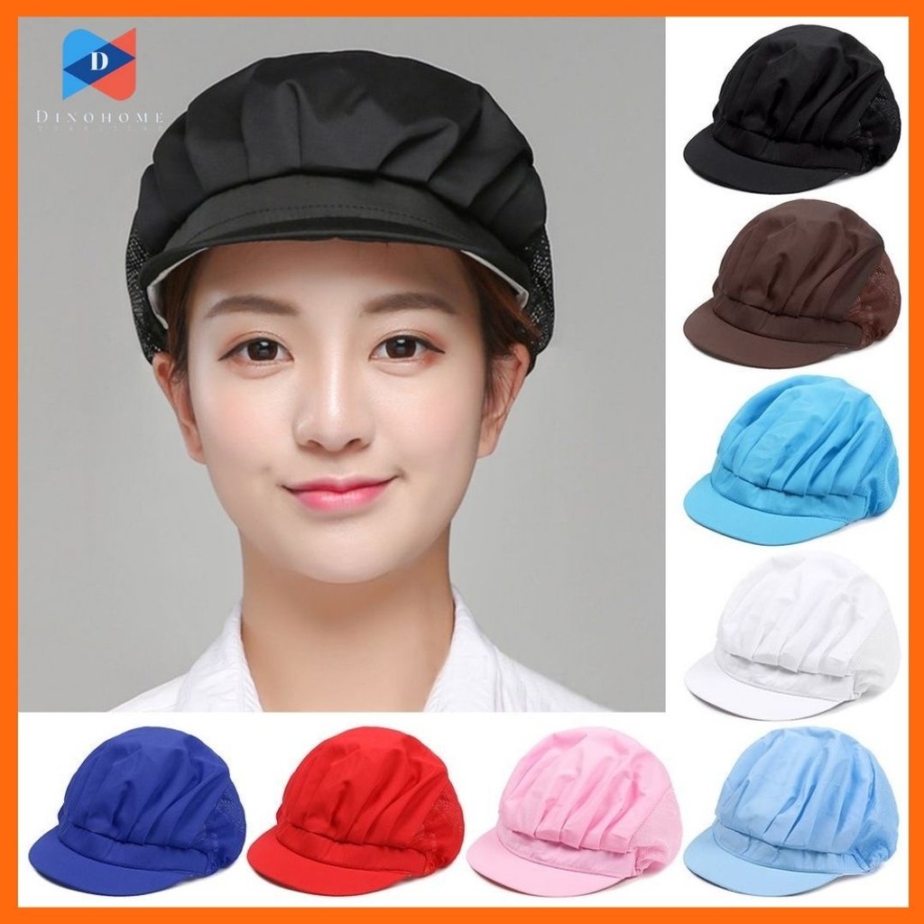 ⭐️ขายปลีก/ส่ง⭐️หมวกคลุมผมเชฟ สําหรับปรุงอาหาร กันฝุ่น ระบายอากาศ หมวกใส่อาหารอนามัย #W-0029