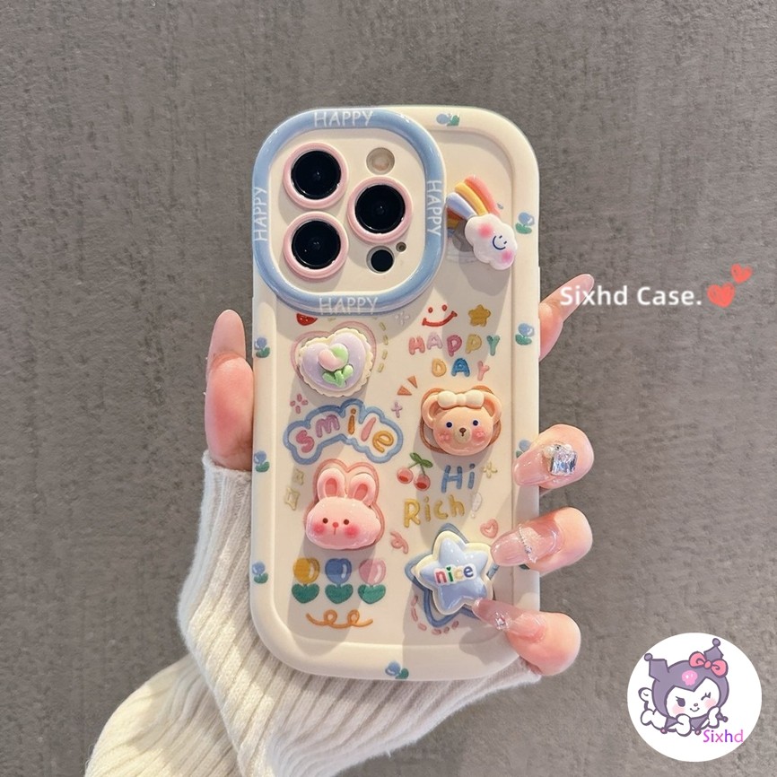 เข้ากันได้กับ IPhone 16 15 14 13 12 Pro Max 11 7 8 Plus X Xr Xs Max SE2020 เคสโทรศัพท์ซิลิโคนกันกระแทกป้องกันกล้องน่ารักไอศกรีมหมีตุ๊กตานุ่ม + ฝาครอบโซ่ - รูปที่ 2