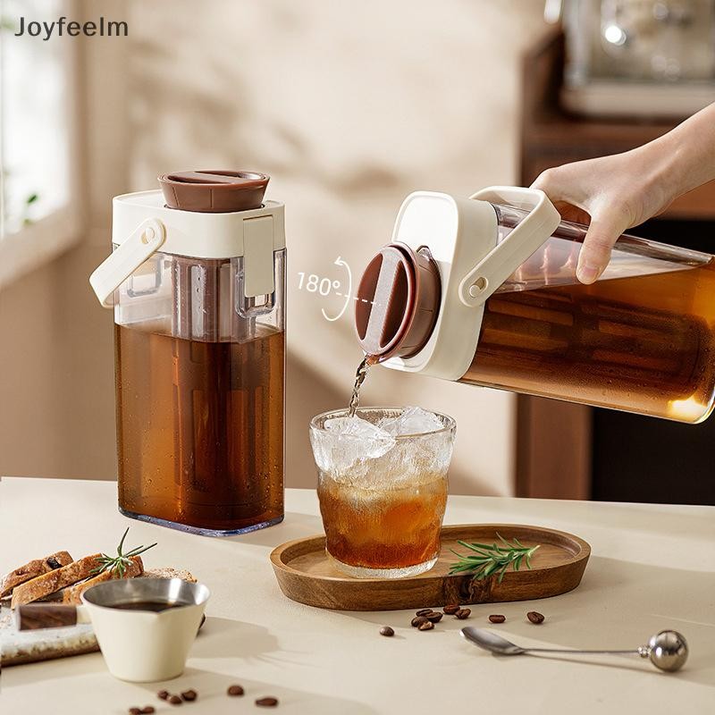 YFE ใหม่ 1L Cold Brew เครื่องชงกาแฟมือถือ ABS กาแฟ Cold Brew ขวดขนาด,ชา Infuser Brewing Immersion กาต้มน้ํากาแฟ N
