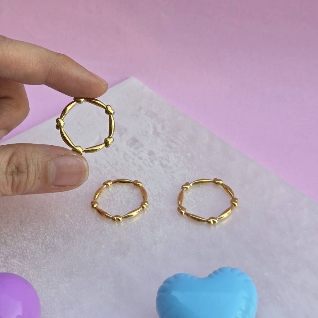 WELRY.acc พร้อมส่ง แหวนสแตนเลสลายหัวใจ รุ่น Cherish