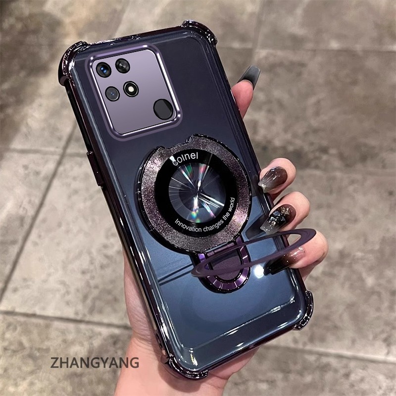 สําหรับ redmi 10C Clear Case หนาฝาครอบชุบซิลิโคน ShockProof เคสโทรศัพท์ CCCCA9