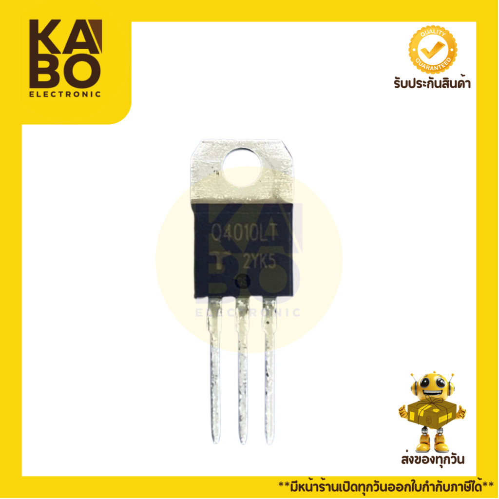 Q4010LT Triac TO-220 แท้ รองรับกระแส 10A และแรงดันสูงถึง 400V ใช้งานได้หลากหลาย