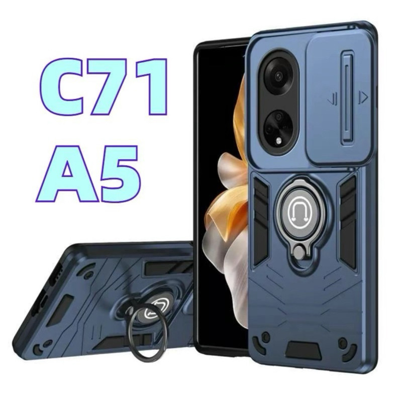 เคสแหวนแม่เหล็ก สำหรับ Redmi A5 4G / Poco C71 แหวนขาตั้ง กันกล้อง ตั้งได้ TPU+PC ส่งจากไทย