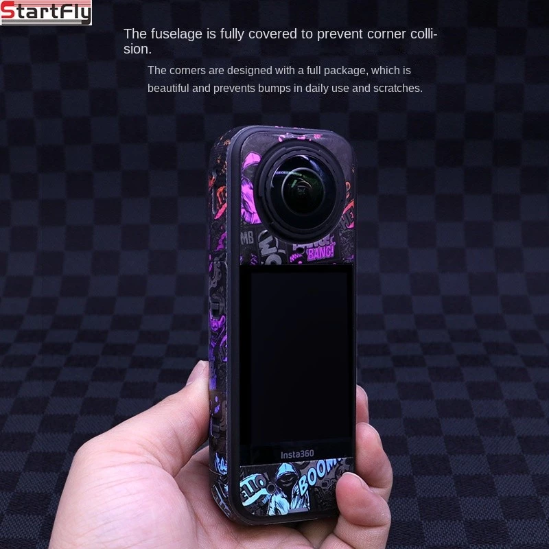 StartFly เข้ากันได้กับสติ๊กเกอร์กล้องกีฬา Insta360 X5 ฟิล์ม X5 ไม่มีสารตกค้าง อุปกรณ์เสริม thumbnail 4