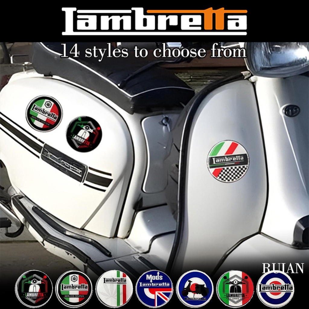 3D สามมิติอีพ็อกซี่ไวนิลนุ่ม Decals สําหรับ Lambretta V 125 J 200 V 200 X 125 X 200 GP X 300 GP G 35