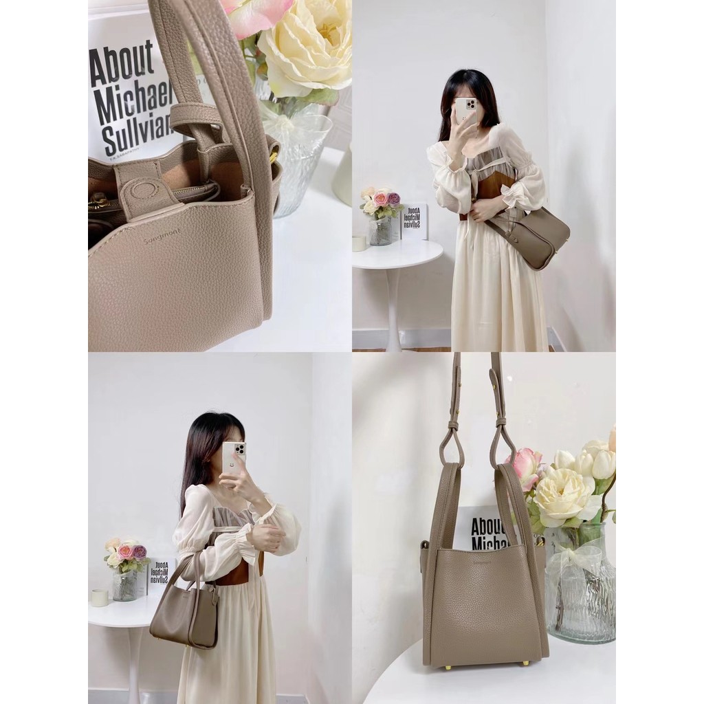 Songmont New Lock Bucket Bag กระเป๋าถือครอสบอดี้ความจุขนาดใหญ่ - รูปที่ 5