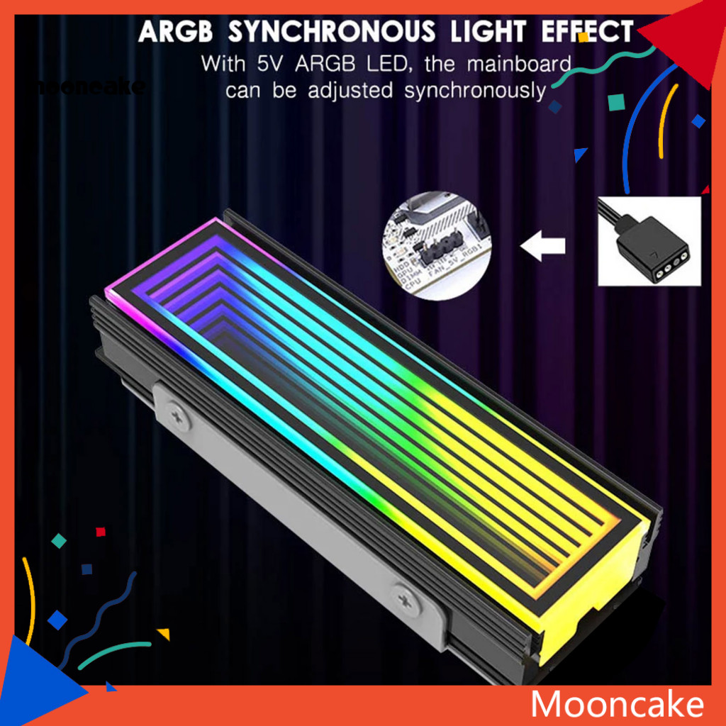 ขนมไหว้พระจันทร์| Ssd Heat Sink M.2 Solid-state Drive Cooler Ultra-thin Rgb Nvme Ssd Cooler สําหรับเ